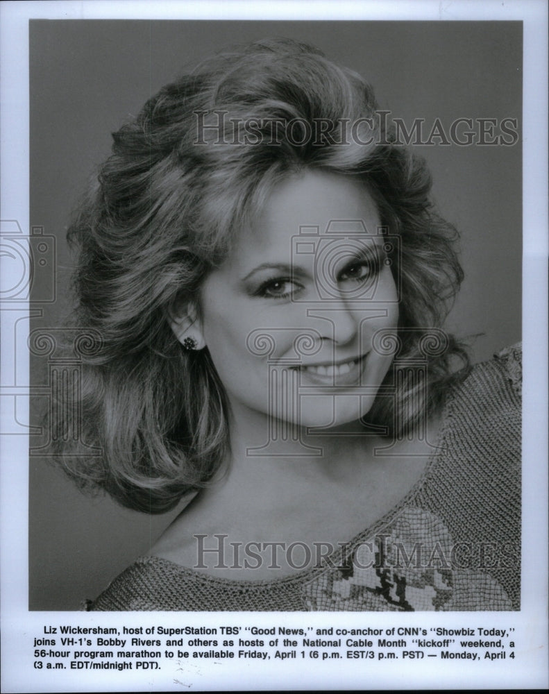 1988 Liz Wickersham Good News TBS Anchor - Historic Images