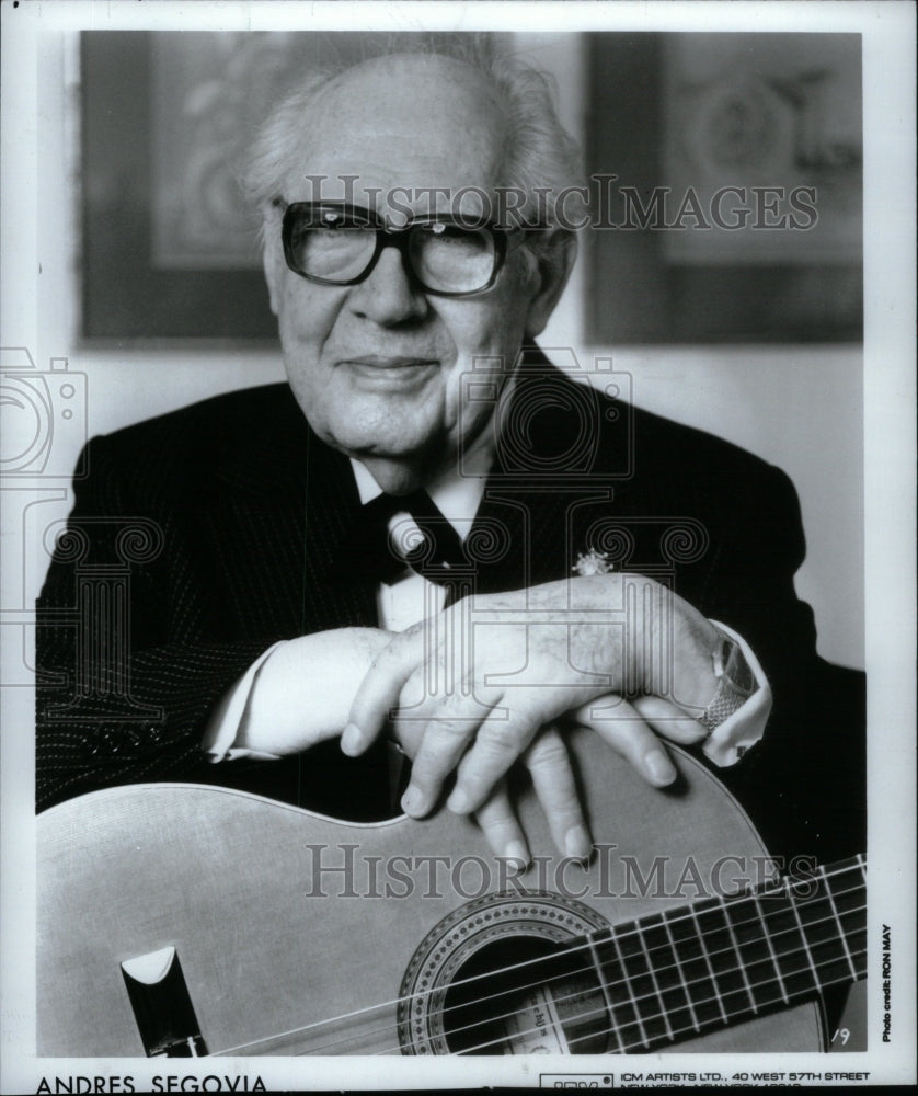 1987 Andres Torres Segovia Guitarist Andres - Historic Images