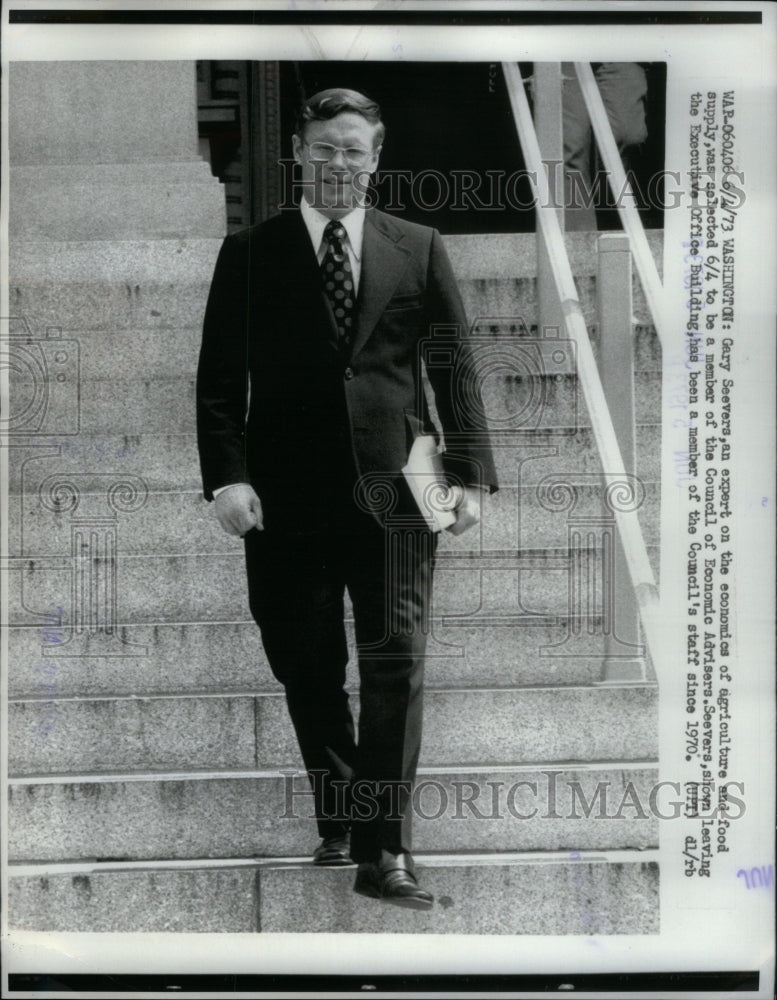 1973 Press Photo Gary Seevers Agriculture Food Supply - Historic Images