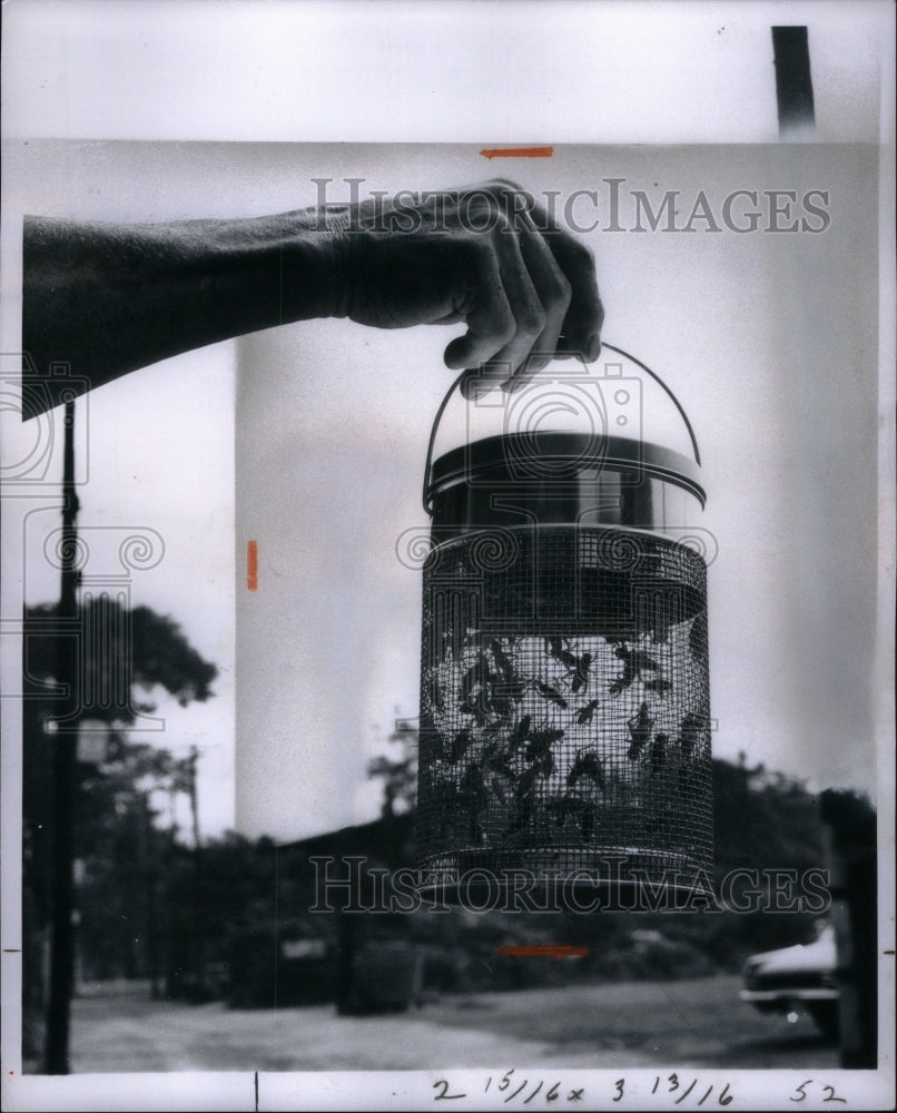 1963 Press Photo Skyline Pail Magil Bucket Lunch Blue - Historic Images