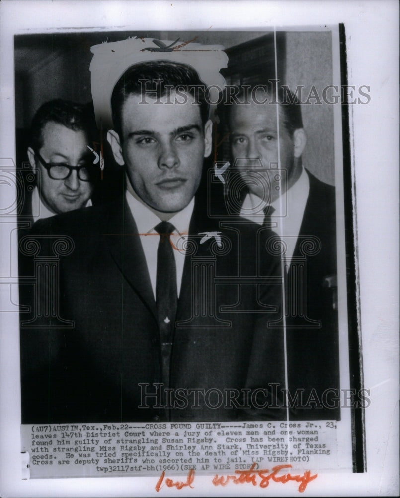 1966 Press Photo James C Cross Jr Jury University Taxas - Historic Images