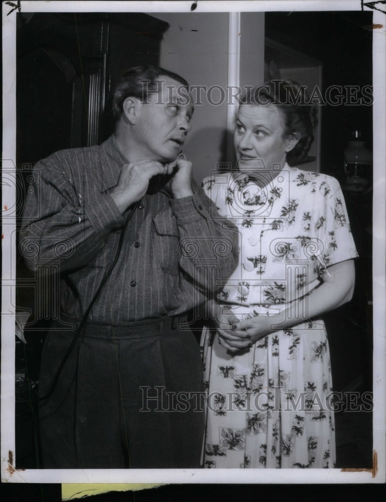 1950 Press Photo Comedian James Jordan and wife Marian - Historic Images