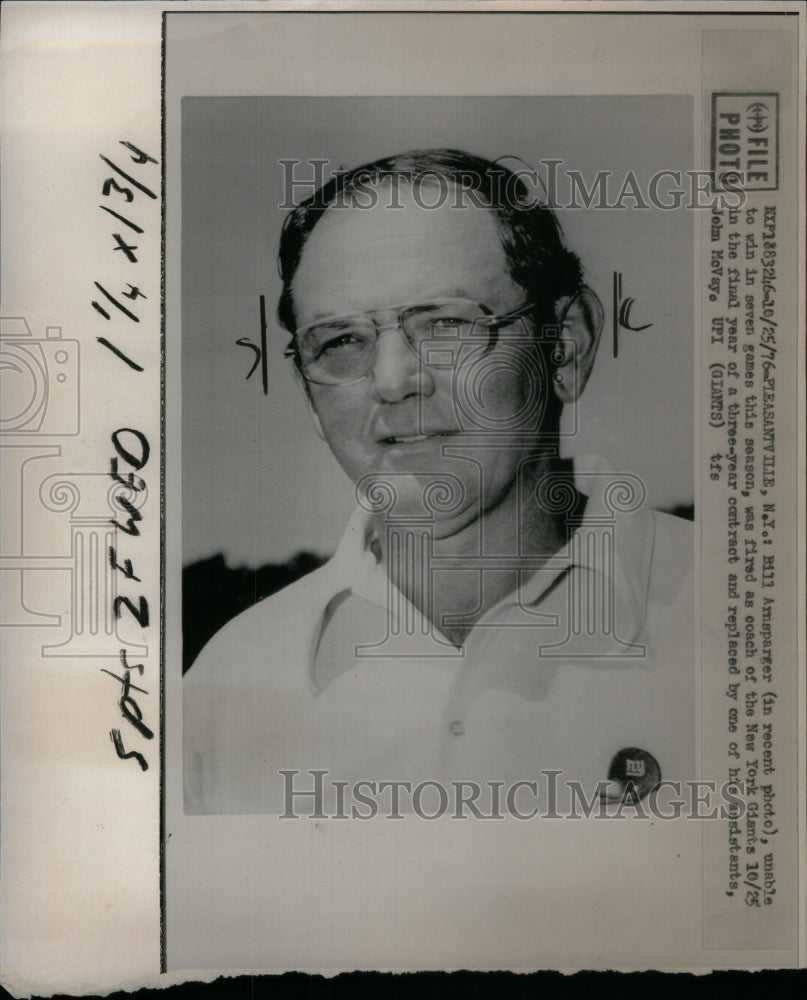 1985 BILL ARNSPARGER FOOTBALL COACH  - Historic Images