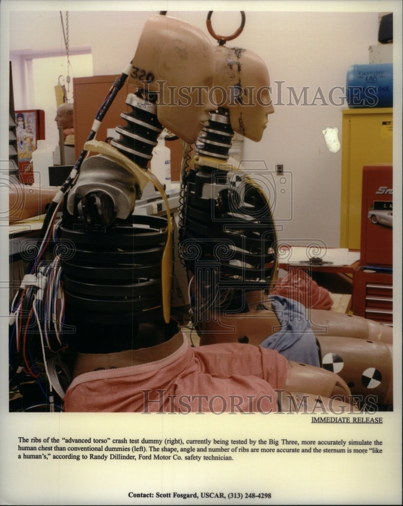 1994 Press Photo Advanced Torso Conventional Dummies - RRU62977 - Historic Images