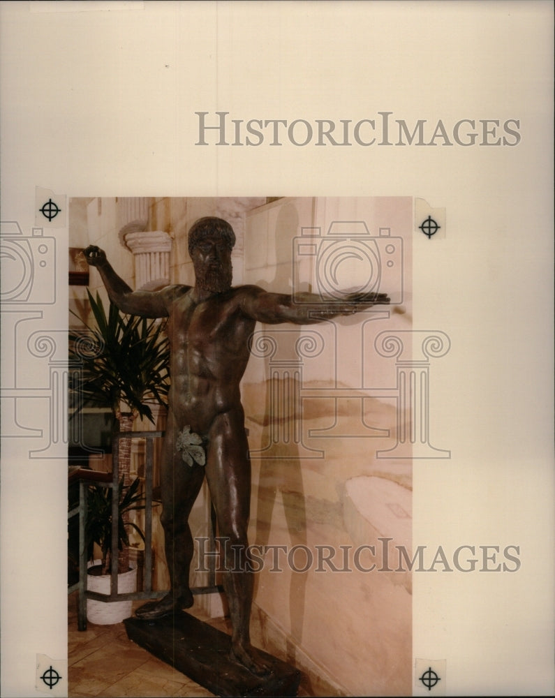 1990 Poseidon Art Sculpture Olympian Gods - Historic Images