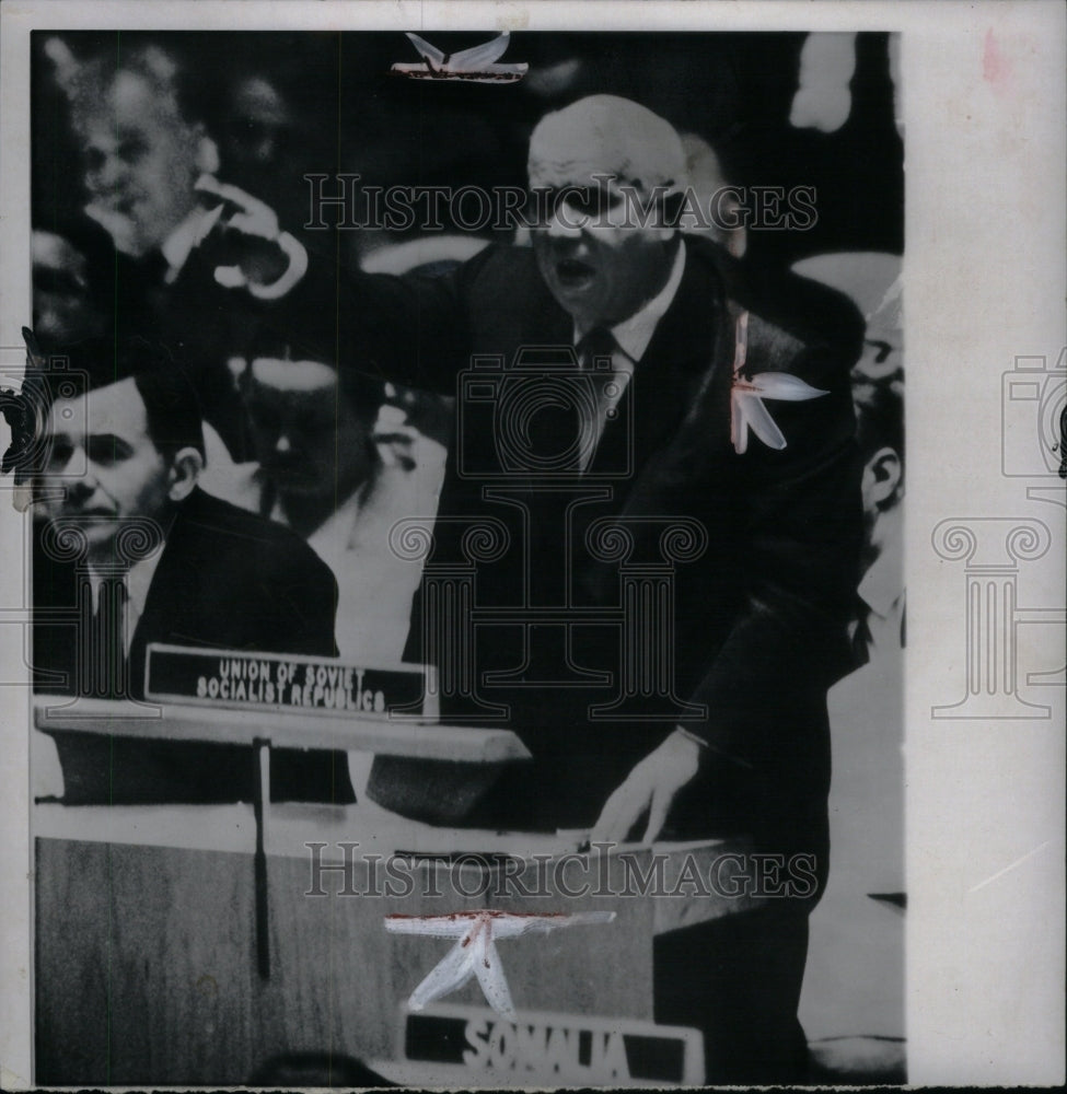 1960 Nikita Khrushchev Russian Premier  - Historic Images