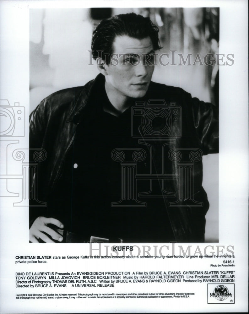 1992 Press Photo Christian Slater George Kuff Action - Historic Images