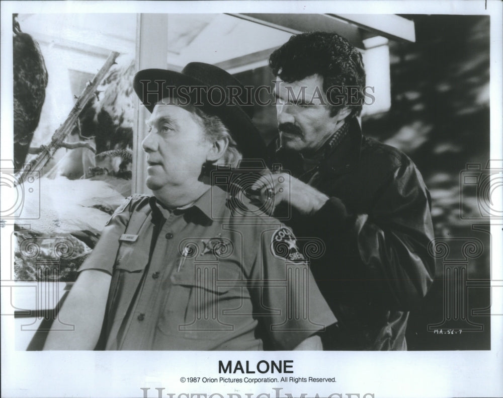 1987 Press Photo Burt Reynolds in Malone - Historic Images