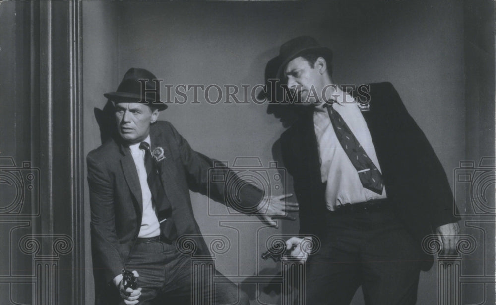1968 Press Photo Actors Richard Widmark, Harry Guardina - RRU64501 - Historic Images