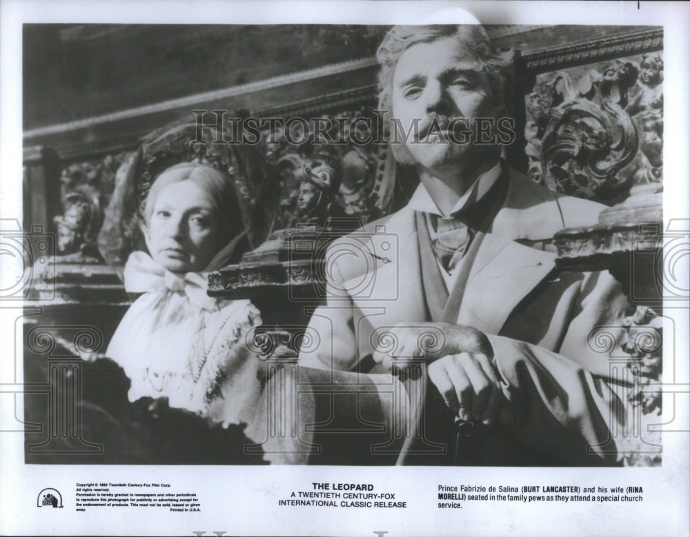 1986 Burt Lancaster Rina Morelli Leopard - Historic Images