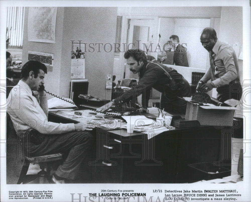 1973 Press Photo Walter Matthau Bruce Dern Lou Gossett - RRU64569 - Historic Images