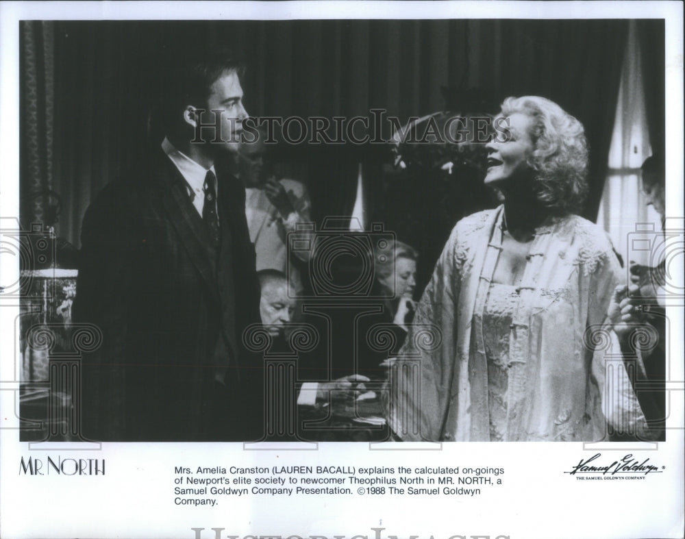 1988 Lauren Bacall/Anthony Edwards/Mr North  - Historic Images