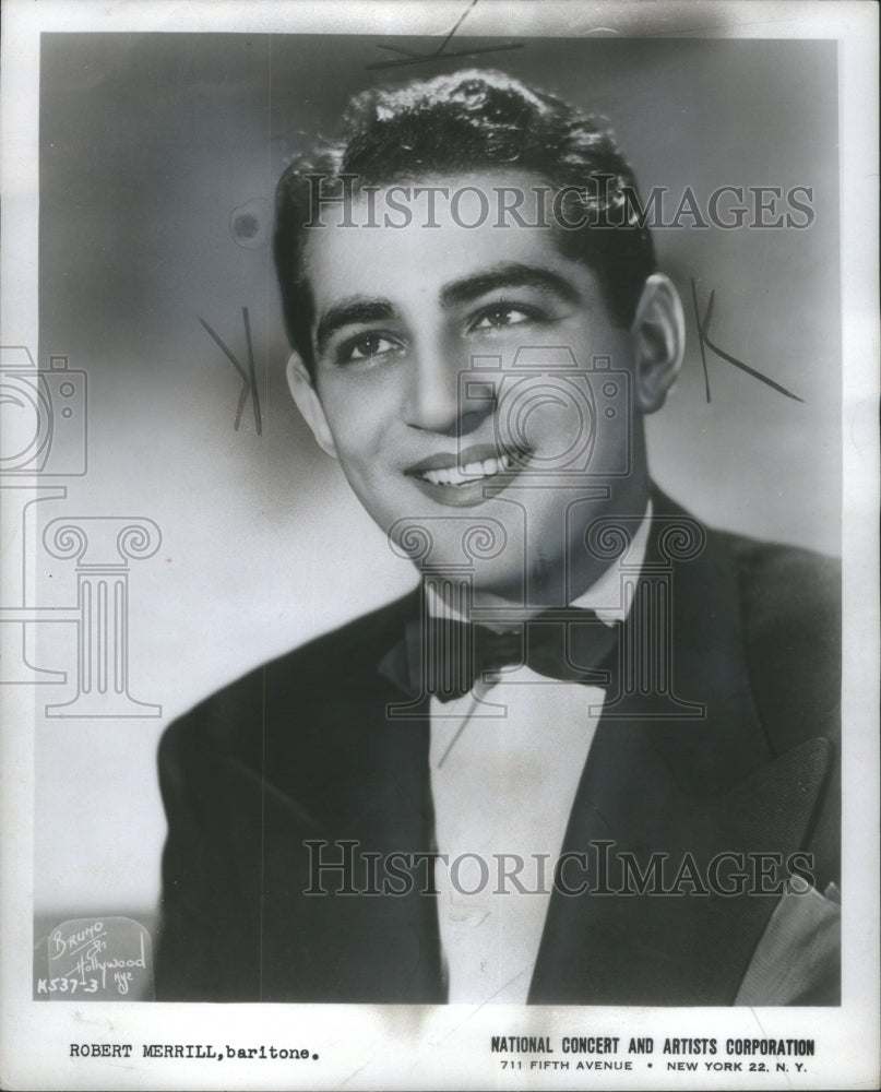 1950, SInger Robert Merrill Baritone Opera - RRU65353 - Historic Images