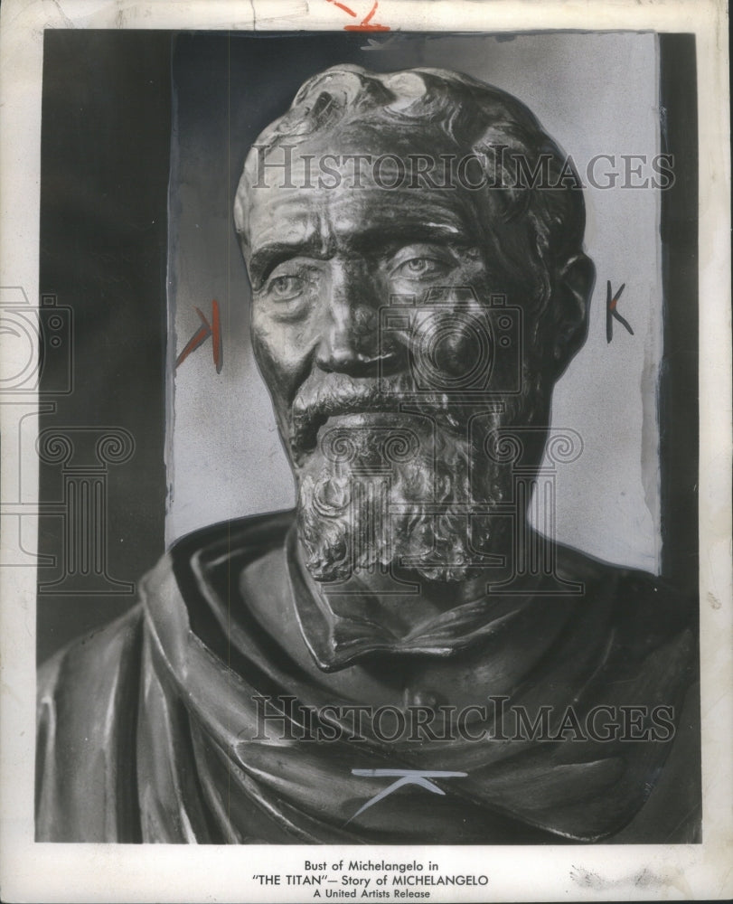 1950 Press Photo Michelangelo Artist Painter Sculpture - RRU65381 - Historic Images