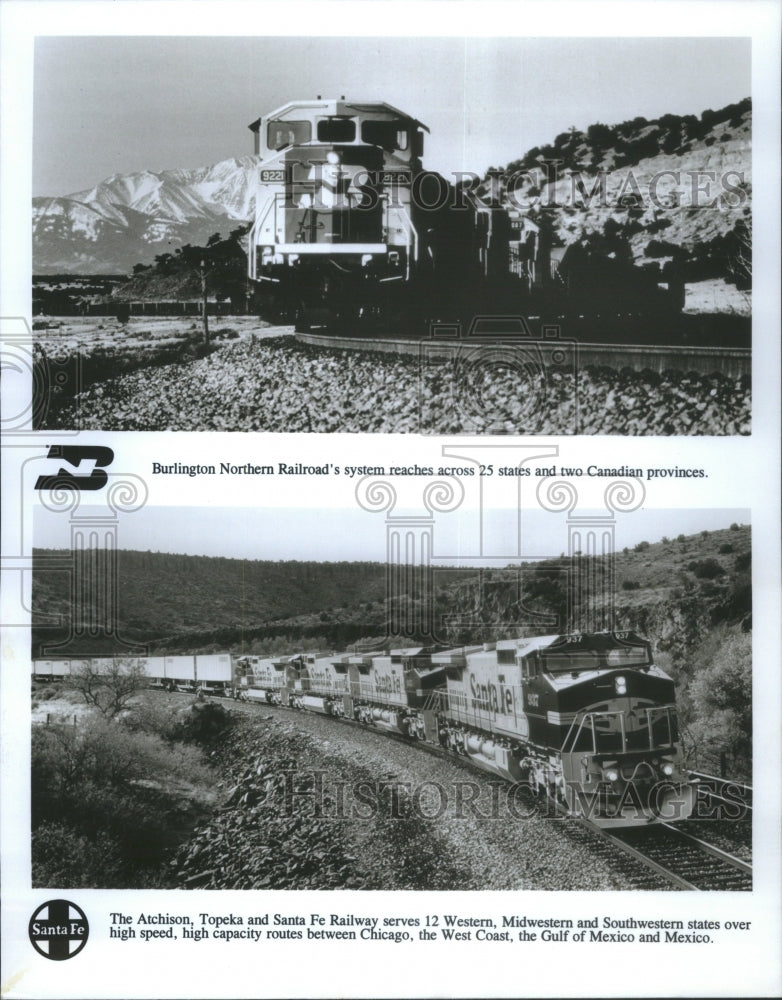 1995 Santa Fe Burlington Northern Railroad - Historic Images