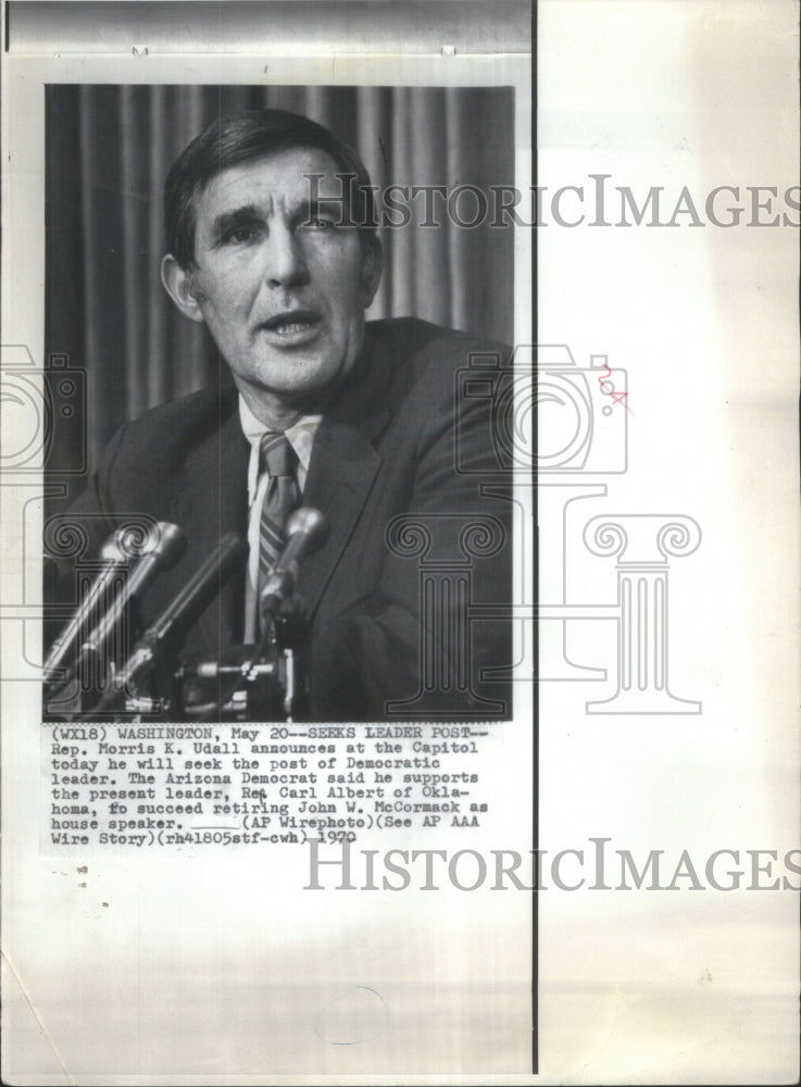 1970 Morris Udall Seeks Democratic Leader-Historic Images