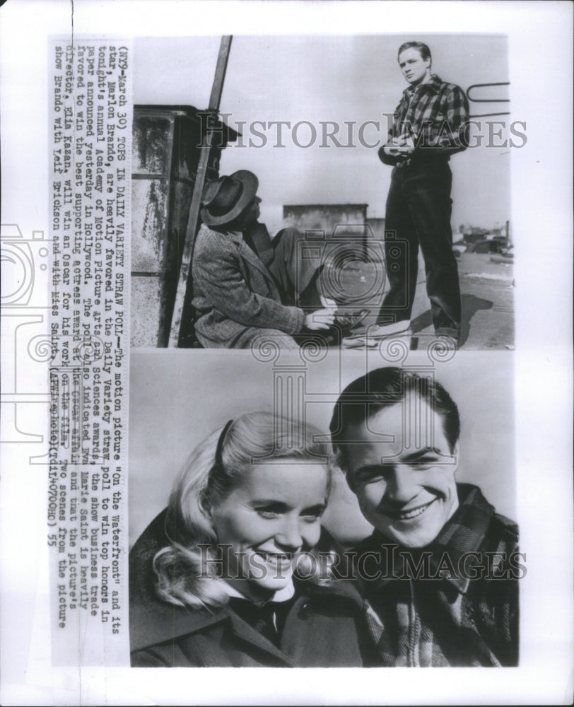 1958 Press Photo Waterfront Star Marlon Brando Daily - RRU66269 - Historic Images