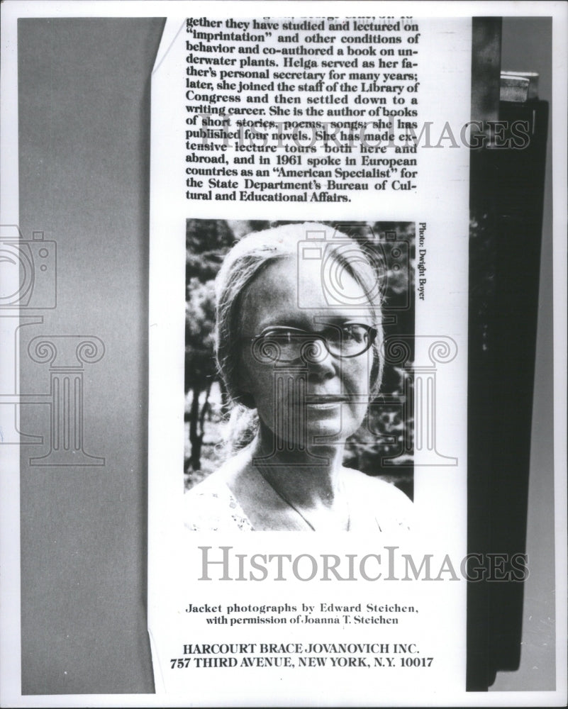 1978 Press Photo Helga Sandburg Author Carl - RRU66727 - Historic Images