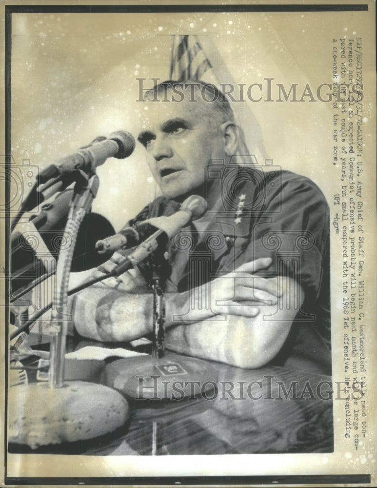 1972 U.S Army Officer Chief Communist Gen - Historic Images