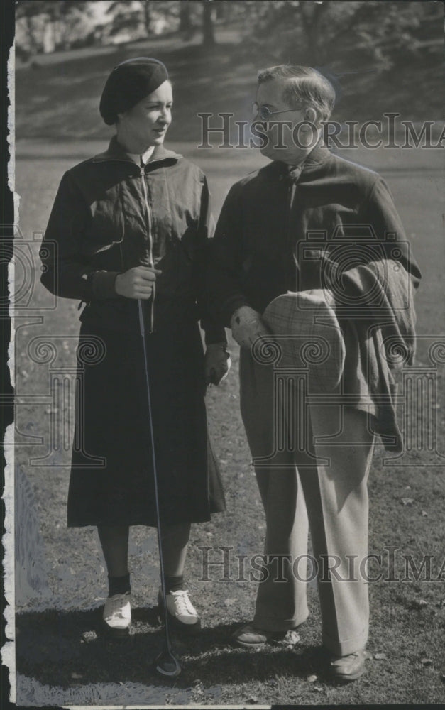 1937 Press Photo Arthur Moninger Lacy Detroit Society - Historic Images