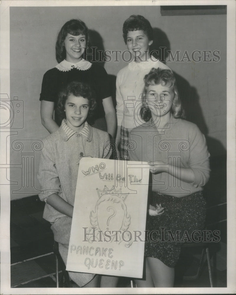 1958 YMCA CANDIDATES PANCAKE QUEENS - Historic Images