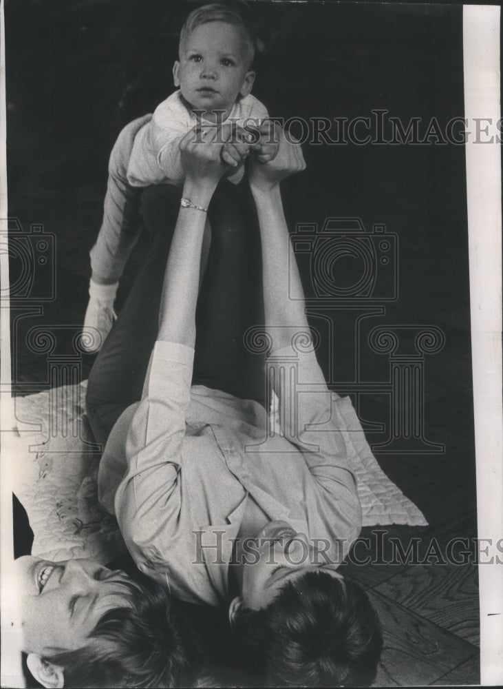 1967 YMCA Gym Class Babies Teeter Totter-Historic Images