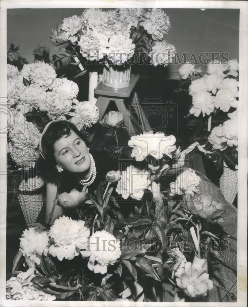 1953 Flowers  Peonies-Historic Images