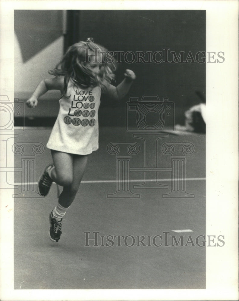 1977 Aimee Johnson Tiny Tennis Chicago - Historic Images