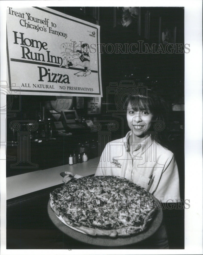 1992 Home Run Inn Pizza Elisa Reyna Crust-Historic Images