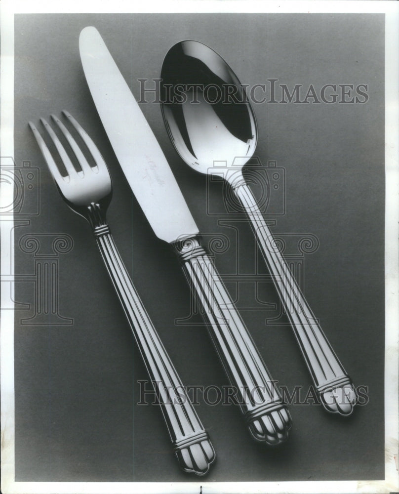 1988 Press Photo Christofle&#39;s &quot;Aria&quot; Flatware Pattern - Historic Images