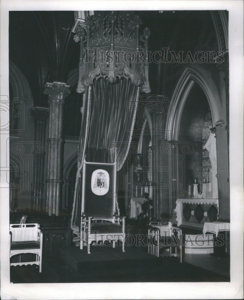 1958 New Throne Chicago CathedralArchbishop - Historic Images