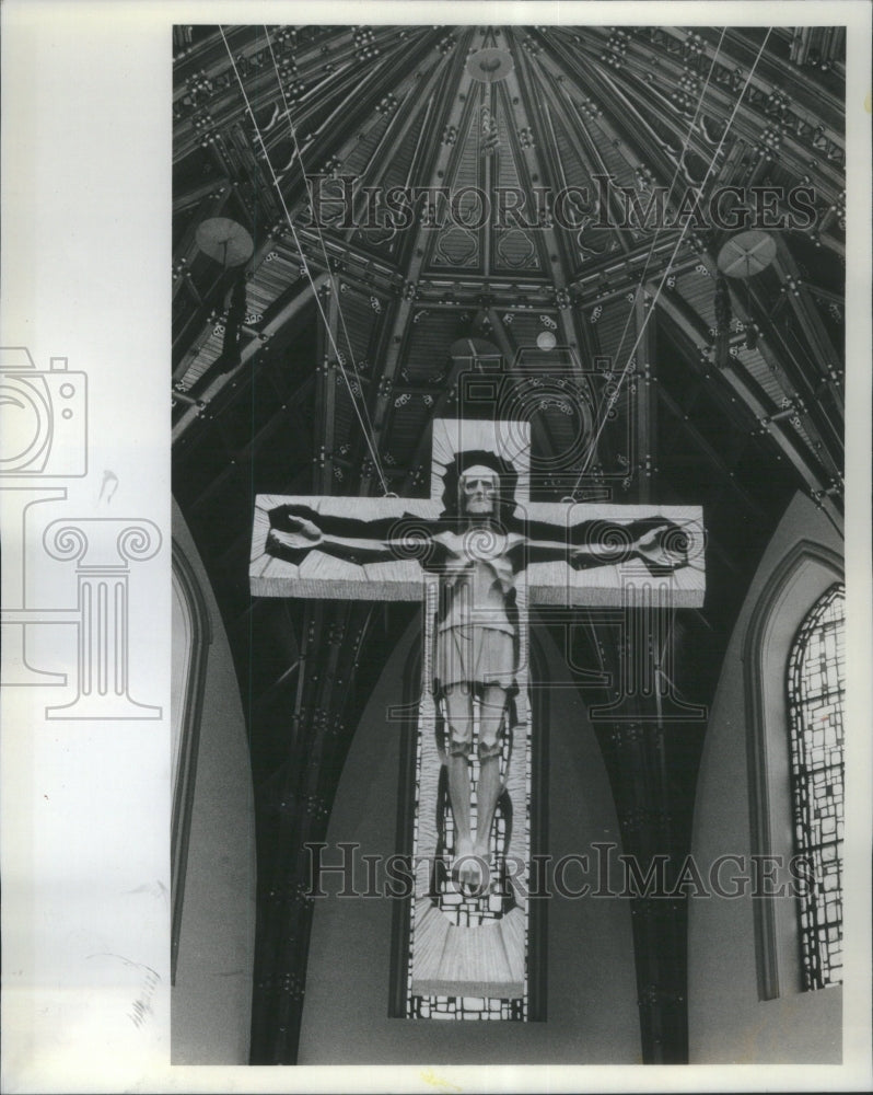 1962 Holy Home Cathedral Rafter Altar Hat - Historic Images