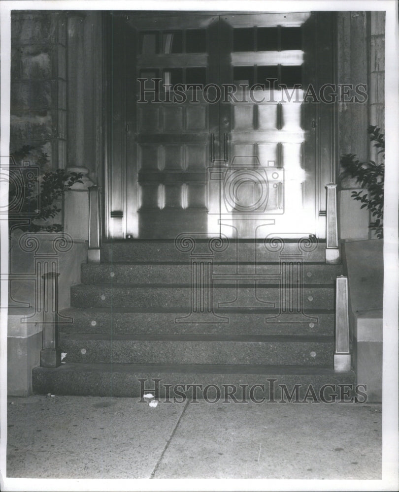 1957 Bronze Rail Sawed Off Holy Name Church - Historic Images