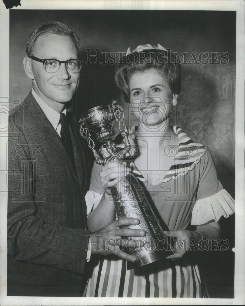 1964 Press Photo Napoleonic Wedding Cup Shirley Lewis - RRU70535 - Historic Images