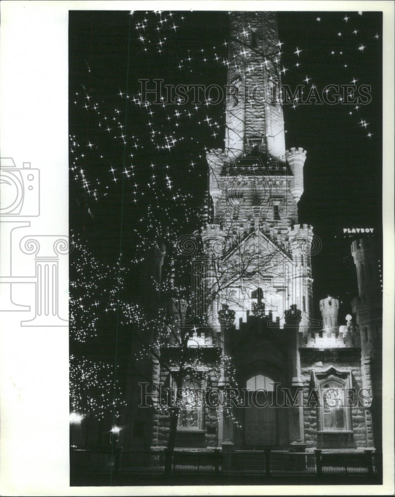 1987 Avenue White Lights Christmas - Historic Images