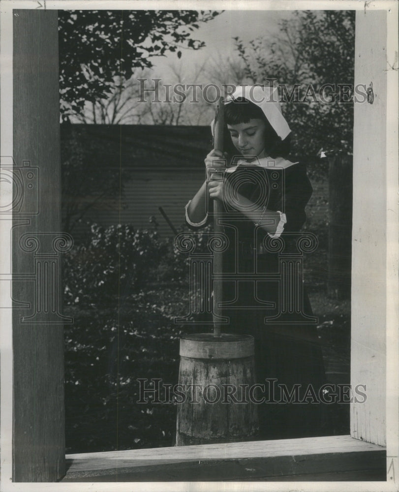 1946 Meal Old Wooden Plunger Churn Hoedl-Historic Images