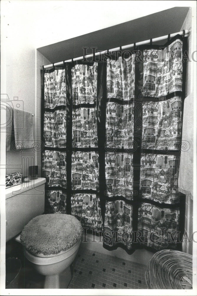 1978 Press Photo Variety Craft Placement Shower Curtain - RRU71999 - Historic Images