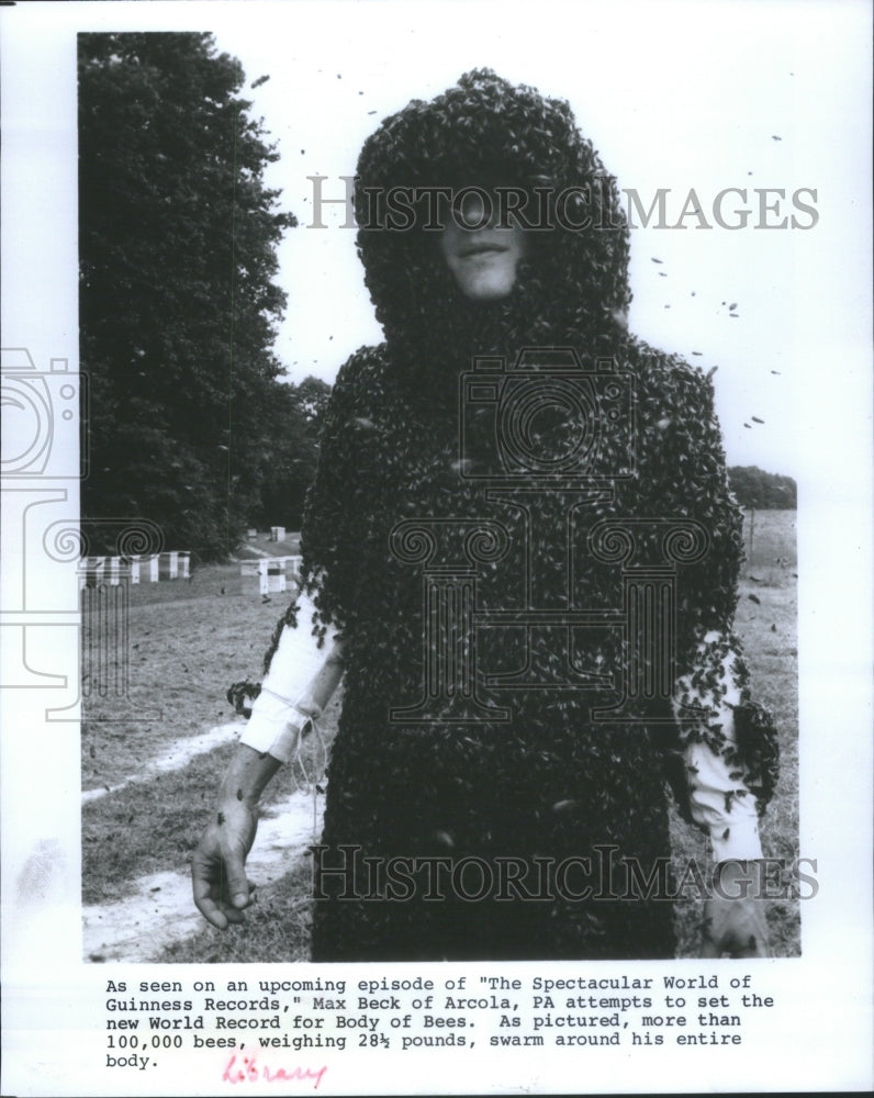 Press Photo Spectacular World Guinness Records Max Beck - Historic Images