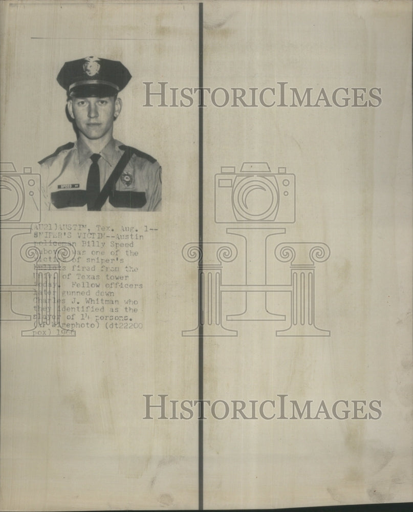 1966, Austin Policeman Billy Speed Shot UT - RRU72813 - Historic Images