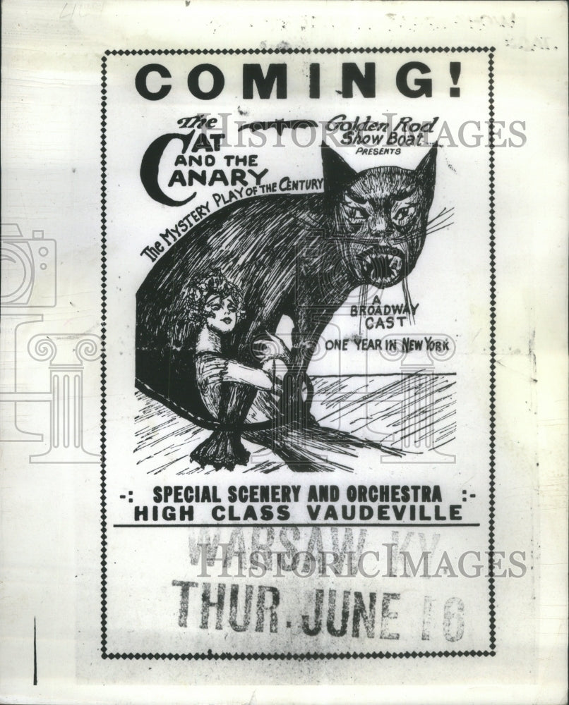 1939 Cat showboat handbill canary bad spot - Historic Images