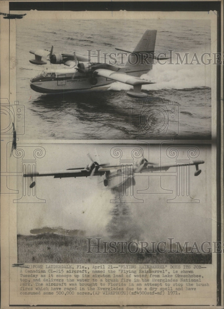 1971 Flying Rainbarrel Aircraft Load Water  - Historic Images