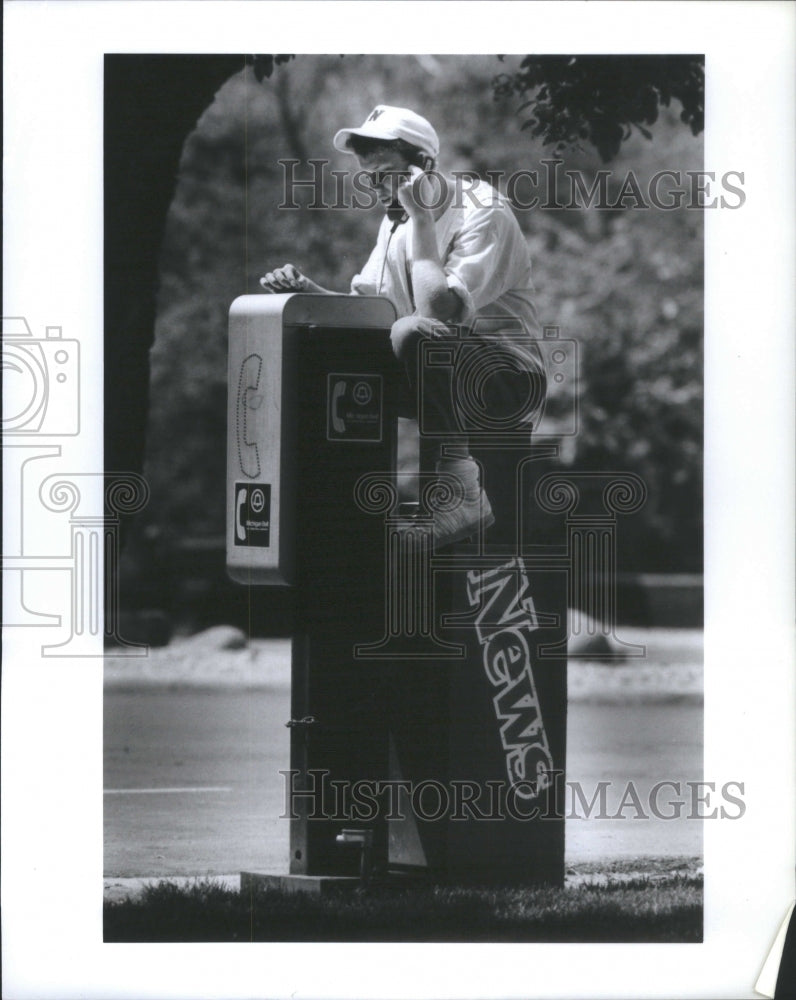 1988 Telephone Receiver George Treece chatt - Historic Images