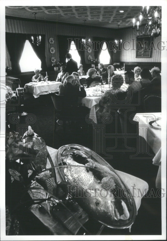 1979 Press Photo Elegant  Dining Room Le Francais - Historic Images