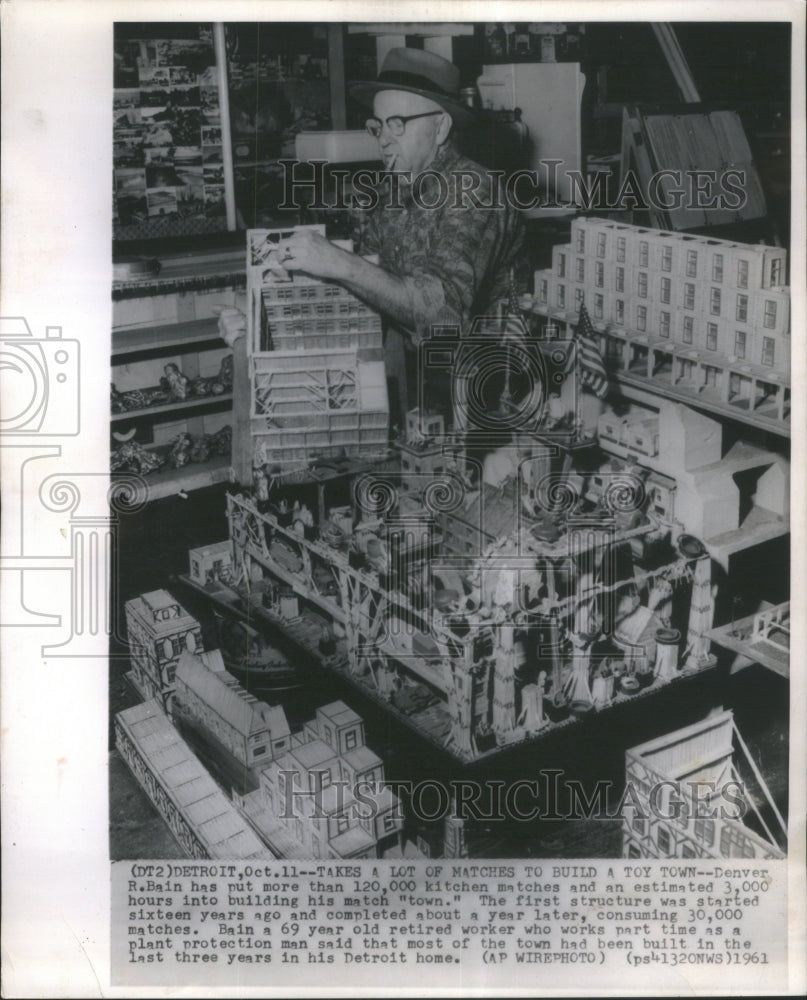 1961 Matchstick Town Hobby Denver R. Bain - Historic Images