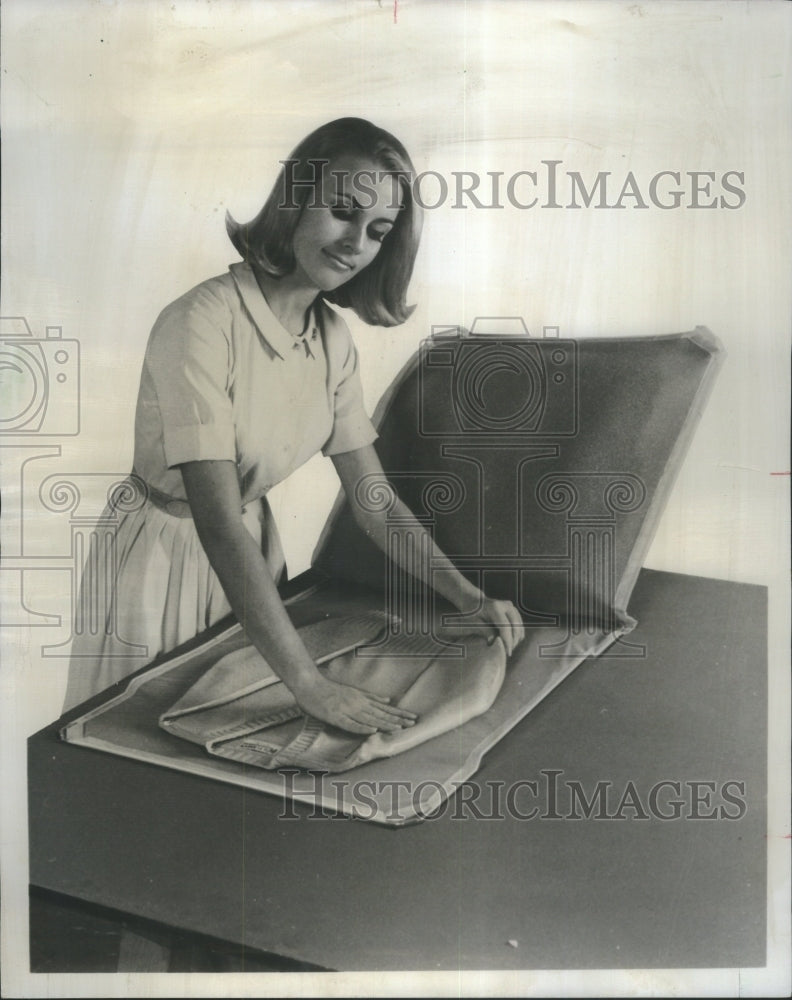 1967 Press Photo Twinco Sweater Maid Washing Product - Historic Images