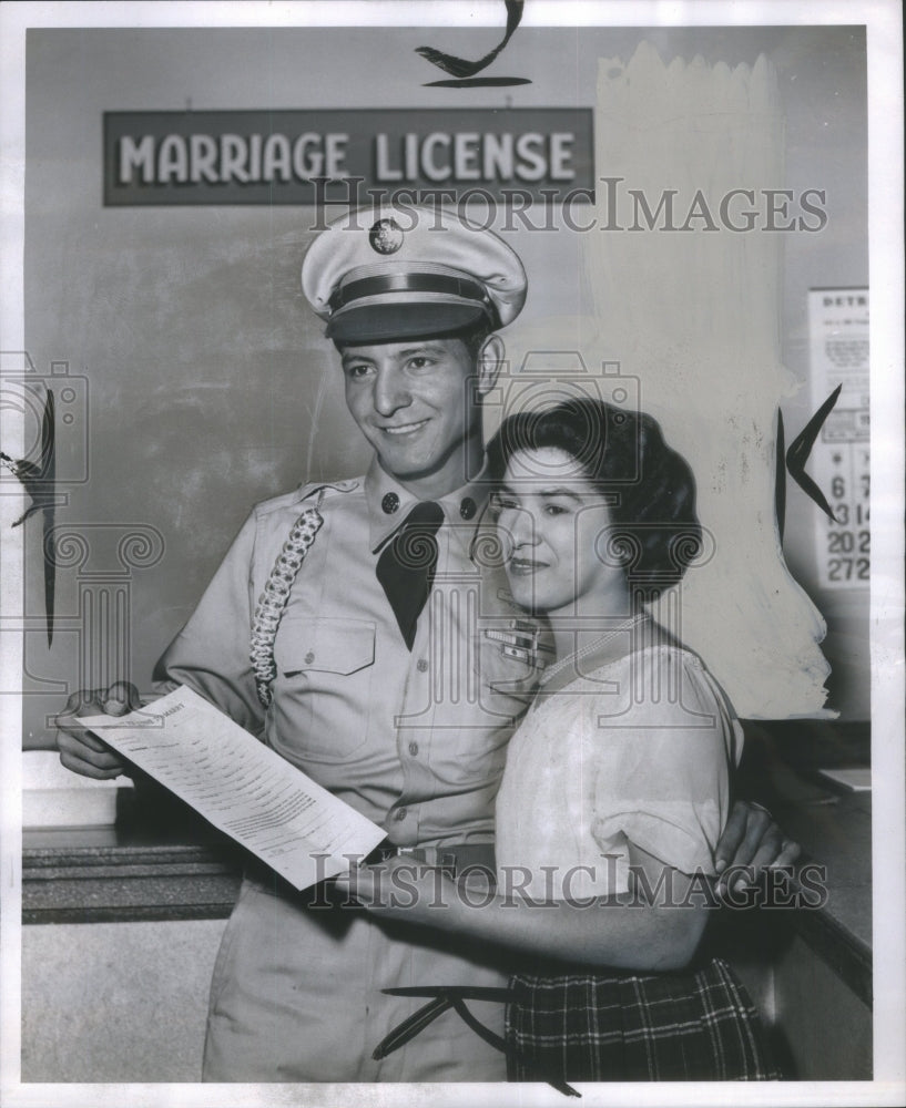 1953 Cpt Ruben D. Cruz Marriage License-Historic Images