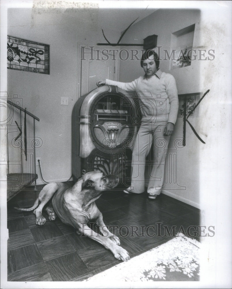 1978 Press Photo Veterinarian Dr. Case Hoonhout Dane - Historic Images