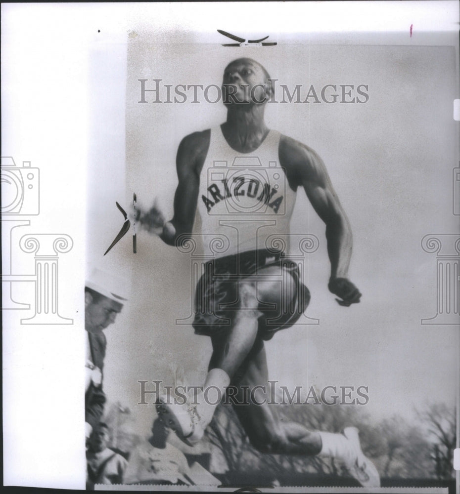 1964 Track and Field Gayle Hopkins Jump - Historic Images