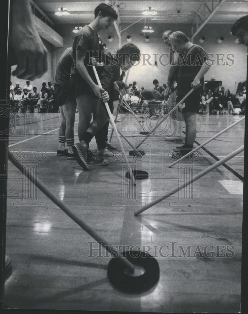 1974 Park Ridge Highschool Floor Hockey - Historic Images