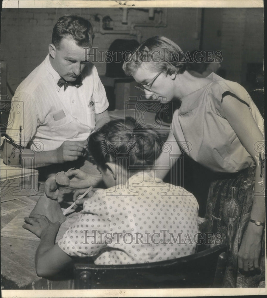 1956, Mental Health Treatment Clay Modeling - RRU75973 - Historic Images